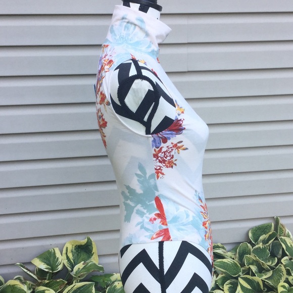 NWT Free People White Floral Pixie Bodysuit - Picture 7 of 8